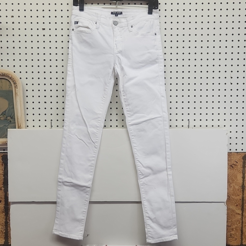 Dear John women's size 26 white skinny pants EUC